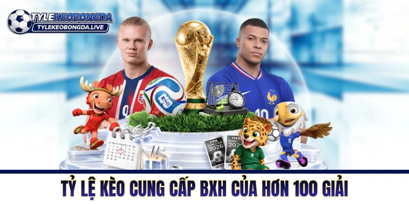 Tỷ Lệ Kèo Nhà Cái - Bảng Thông Tin Kèo Chuẩn Cập Nhật 24/7 2 Tỷ Lệ Kèo cung cấp BXH của hơn 100 giải