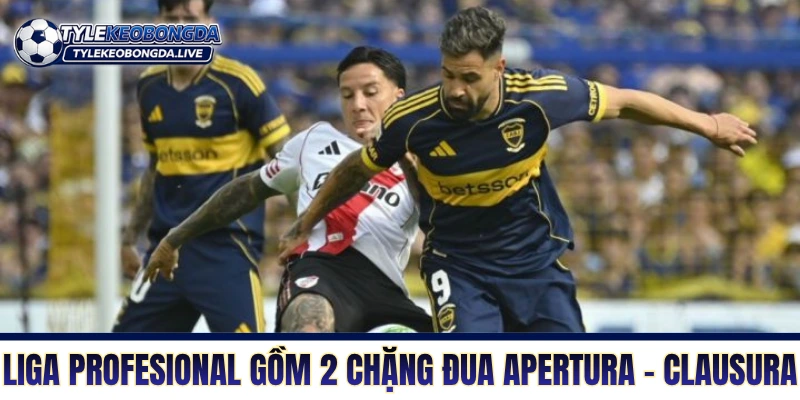 VĐQG Argentina - Lò Đào Tạo Máu Lửa Của Những Quái Kiệt 2 Liga Profesional gồm hai chặng đua Apertura - Clausura